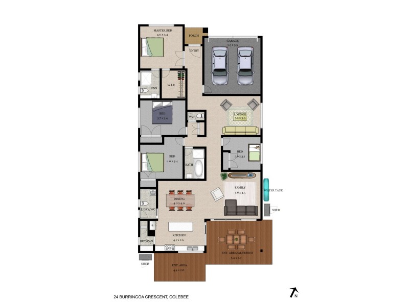 24 Burringoa Crescent, Colebee NSW 2761 Floorplan