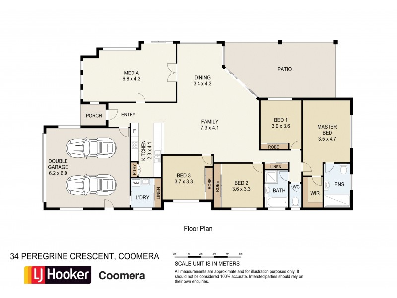 34 Peregrine Crescent, Coomera QLD 4209 Floorplan