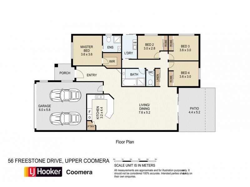 1/56 Freestone Drive, Upper Coomera QLD 4209 Floorplan