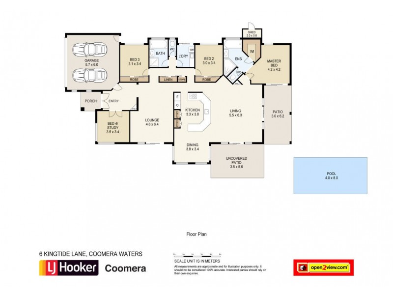 6 Kingtide Lane, Coomera Waters QLD 4209 Floorplan