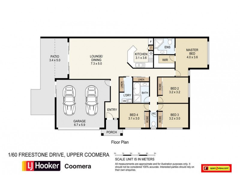 1/60 Freestone Drive, Upper Coomera QLD 4209 Floorplan