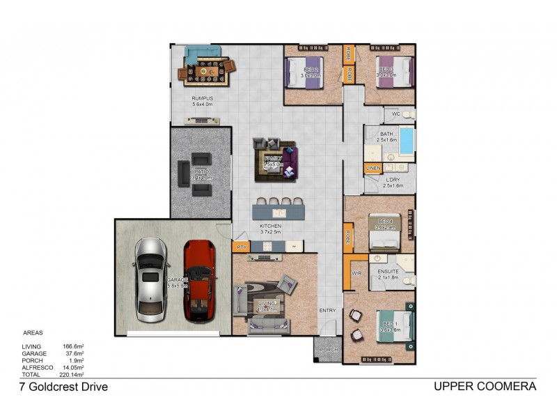 7 Goldcrest Drive, Upper Coomera QLD 4209 Floorplan