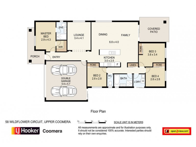 58 Wildflower Circuit, Upper Coomera QLD 4209 Floorplan