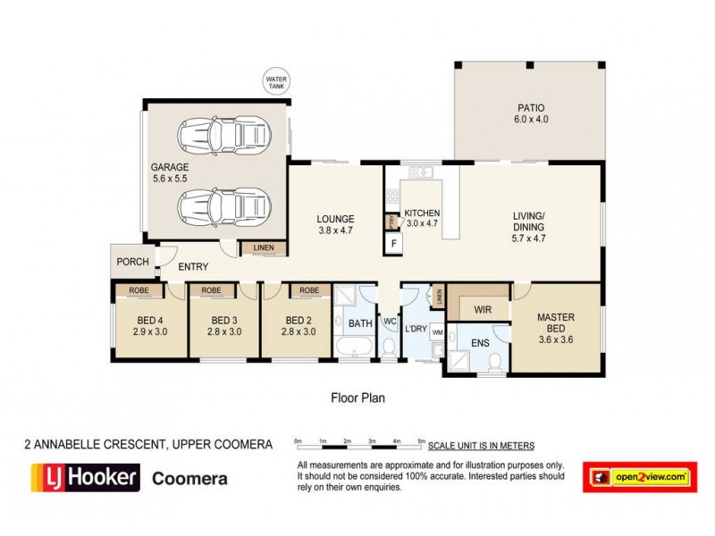 2 Annabelle Crescent, Upper Coomera QLD 4209 Floorplan
