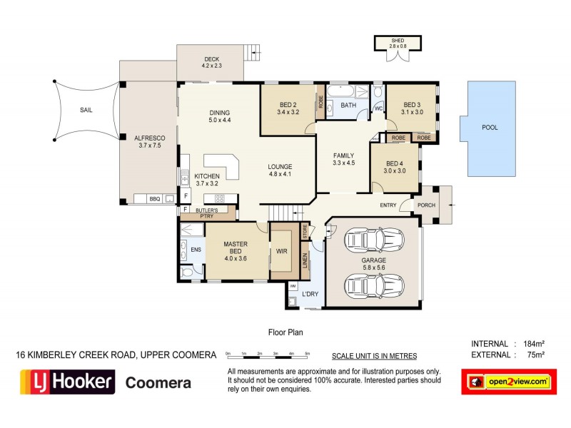 16 Kimberley Creek Road, Upper Coomera QLD 4209 Floorplan