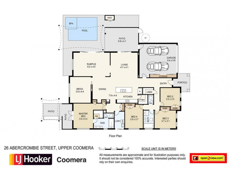 26 Abercrombie Crescent, Upper Coomera QLD 4209 Floorplan