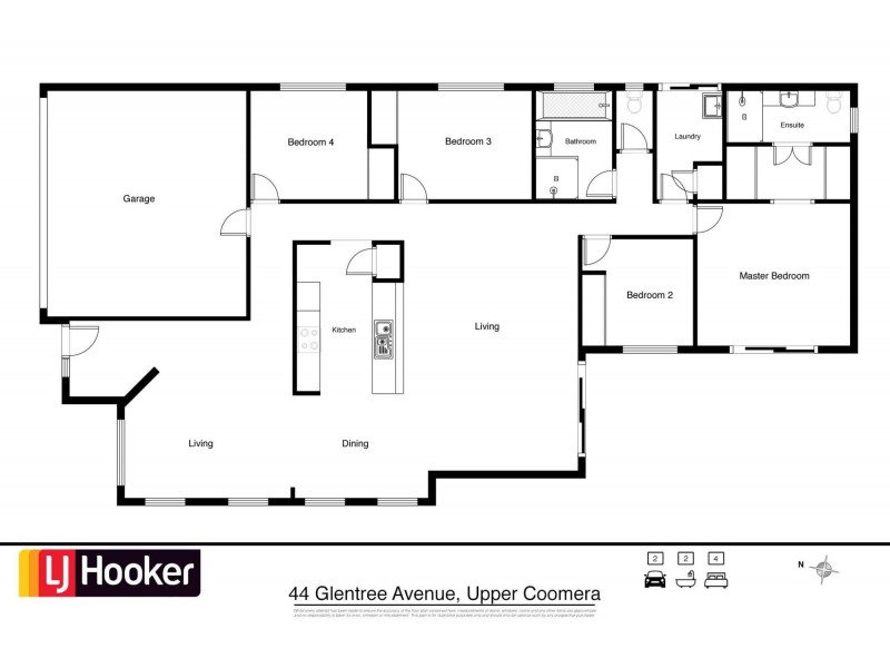 44 Glentree Avenue, Upper Coomera QLD 4209 Floorplan
