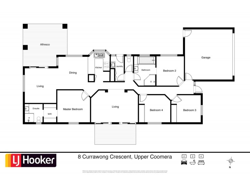 8 Currawong Crescent, Upper Coomera QLD 4209 Floorplan