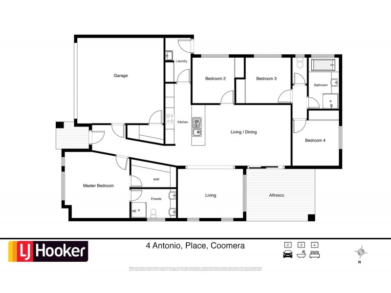 4 Antonio Place, Coomera QLD 4209 Floorplan