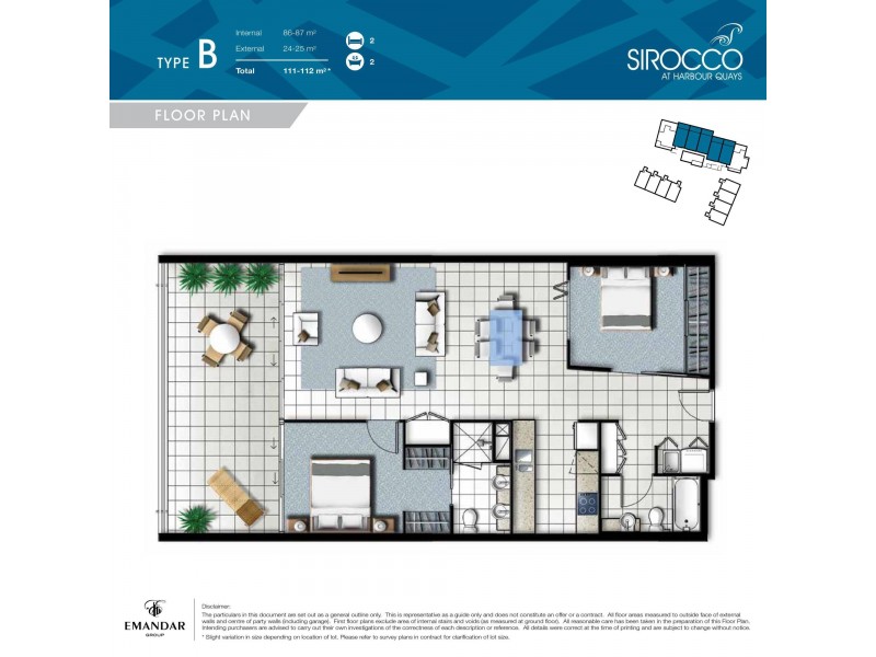 206/3 Compass Drive, Biggera Waters QLD 4216 Floorplan