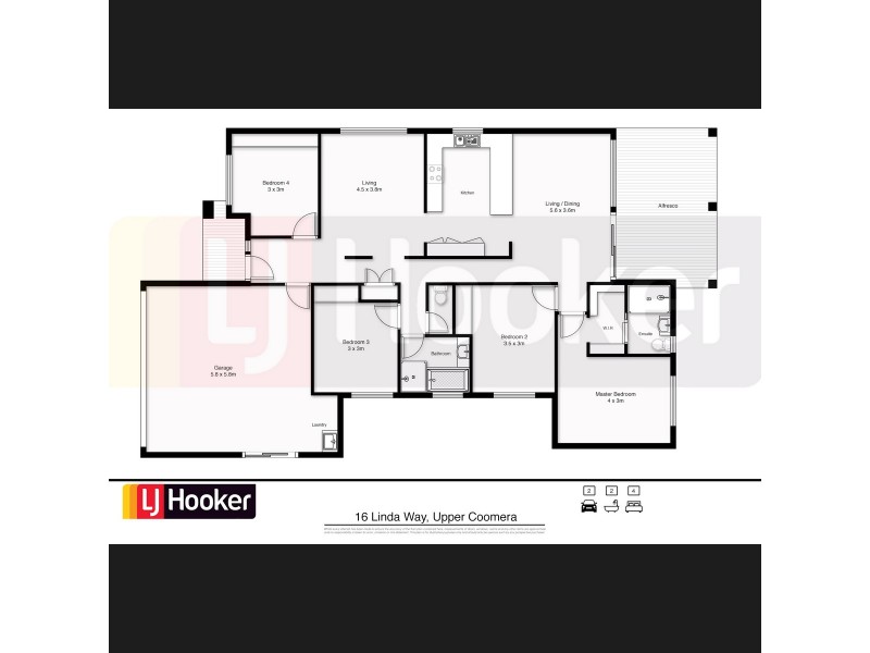 16 Linda Way, Upper Coomera QLD 4209 Floorplan