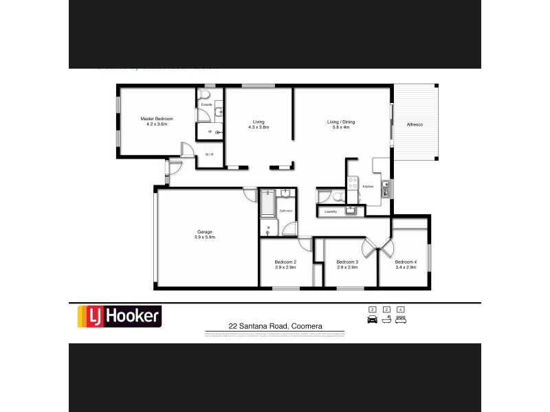 22 Santana Road, Coomera QLD 4209 Floorplan