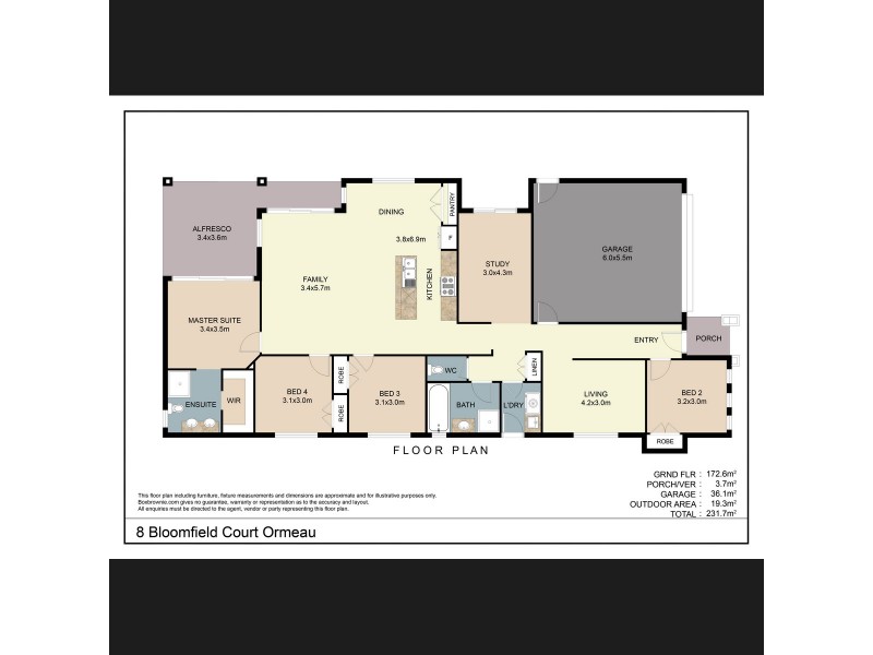 8 Bloomfield Court, Ormeau QLD 4208 Floorplan