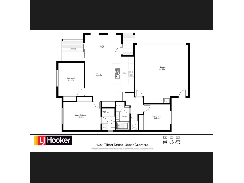 1/29 Filbert Street, Upper Coomera QLD 4209 Floorplan