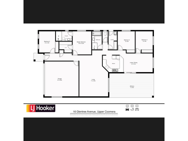 16 Glentree Avenue, Upper Coomera QLD 4209 Floorplan