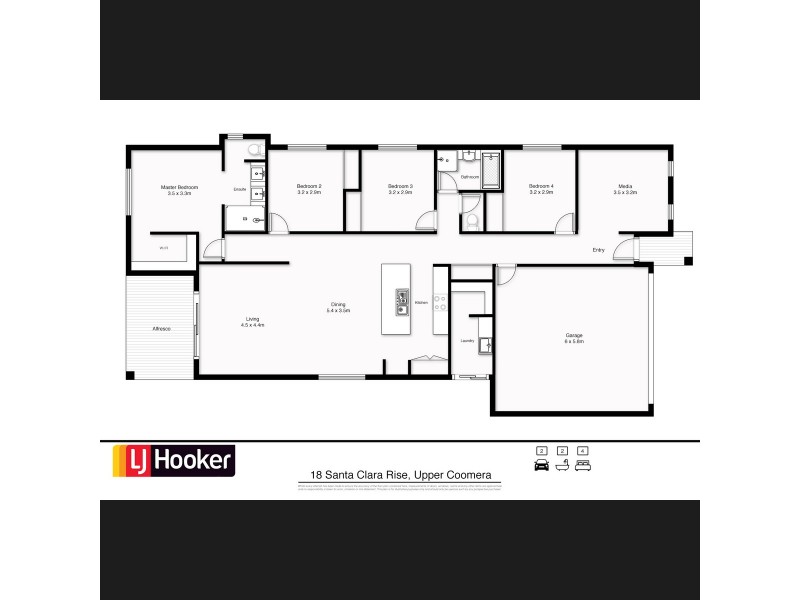 18 Santa Clara Rise, Upper Coomera QLD 4209 Floorplan