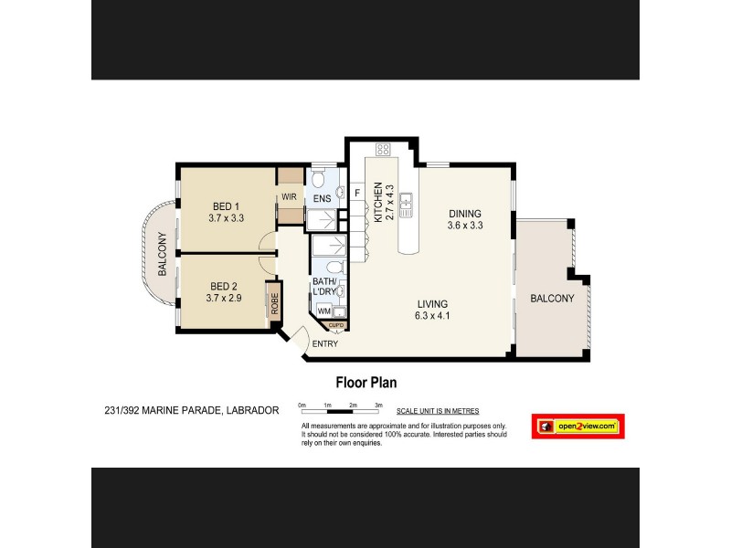 231/392 Marine Parade, Labrador QLD 4215 Floorplan