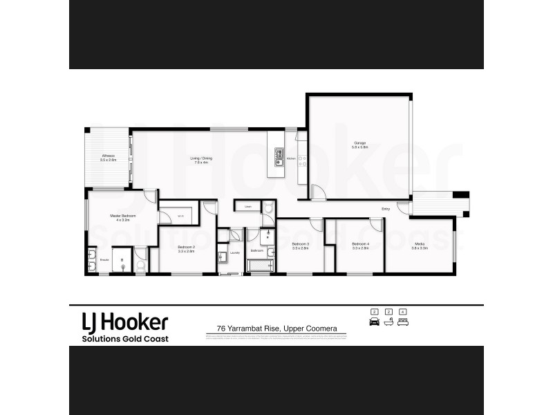 76 Yarrambat Rise, Upper Coomera QLD 4209 Floorplan