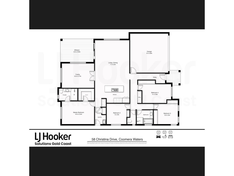 58 Christina Drive, Coomera Waters QLD 4209 Floorplan