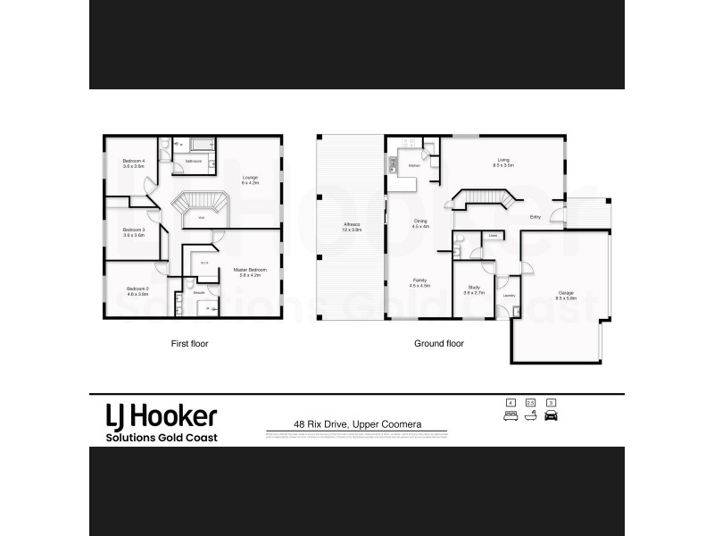 48 Rix Drive, Upper Coomera QLD 4209 Floorplan