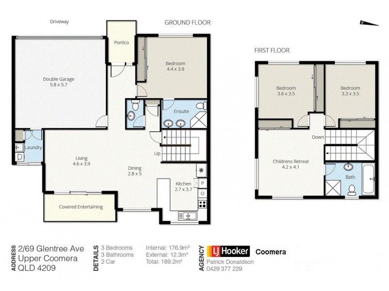 2/69 Glentree Avenue, Upper Coomera QLD 4209 Floorplan