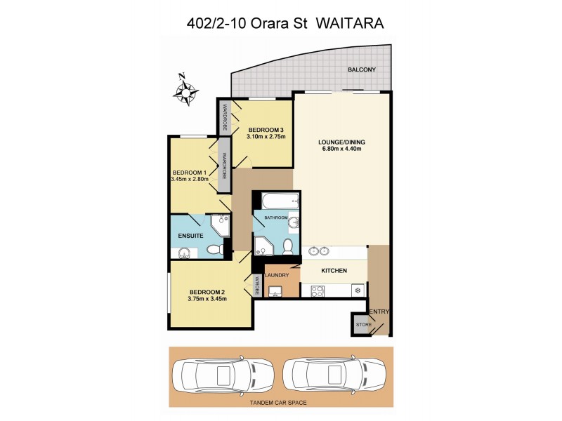 402/2-10 Orara Street, Waitara NSW 2077 Floorplan