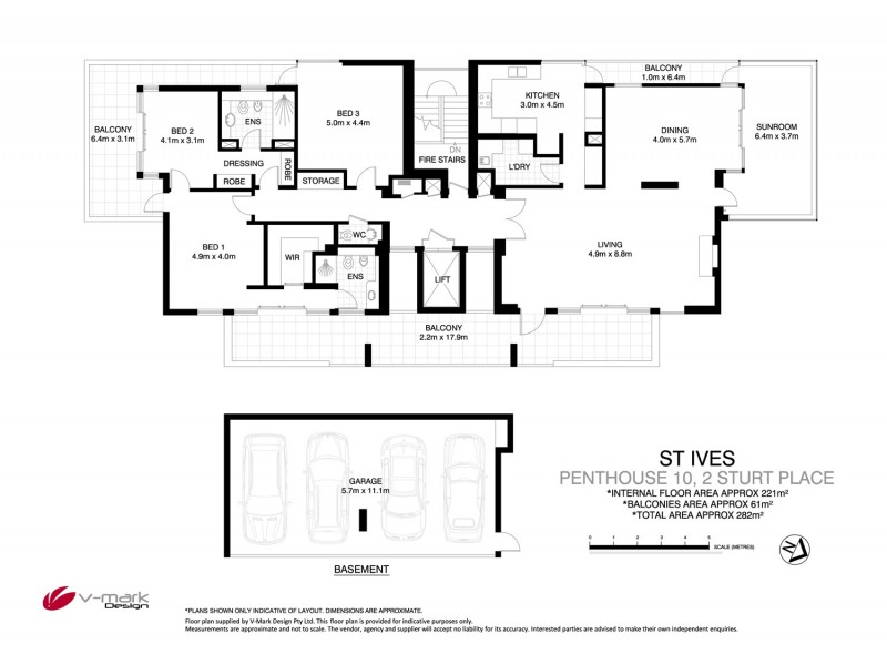 Penthouse 10/2 Sturt Place, St Ives NSW 2075 Floorplan
