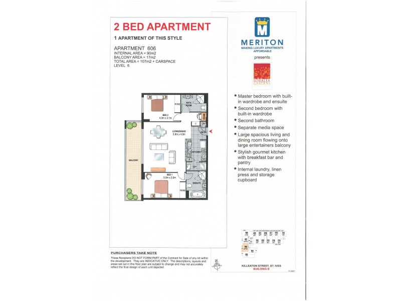 606/17-19 Memorial Avenue (Block B), St Ives NSW 2075 Floorplan