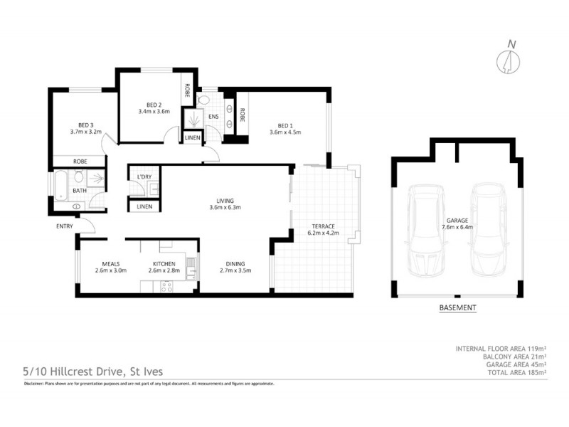Apartment 5/10 Hillcrest Drive, St Ives NSW 2075 Floorplan