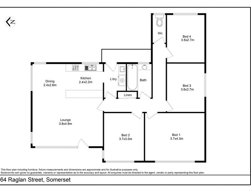 64 Raglan Street, Somerset TAS 7322 Floorplan