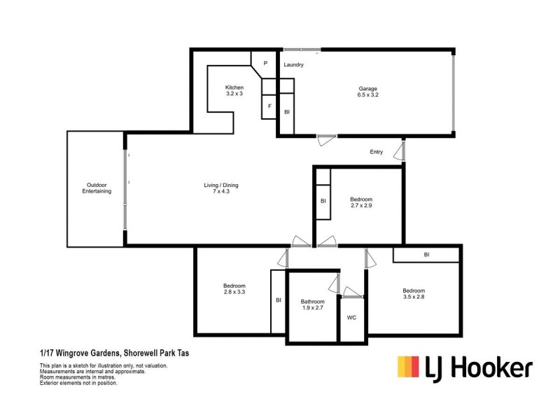Unit 1/17 Wingrove Gardens, Shorewell Park TAS 7320 Floorplan