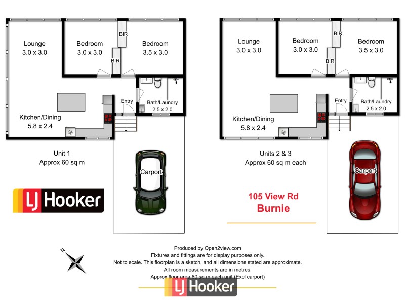 1-3/105 View Road, Montello TAS 7320 Floorplan