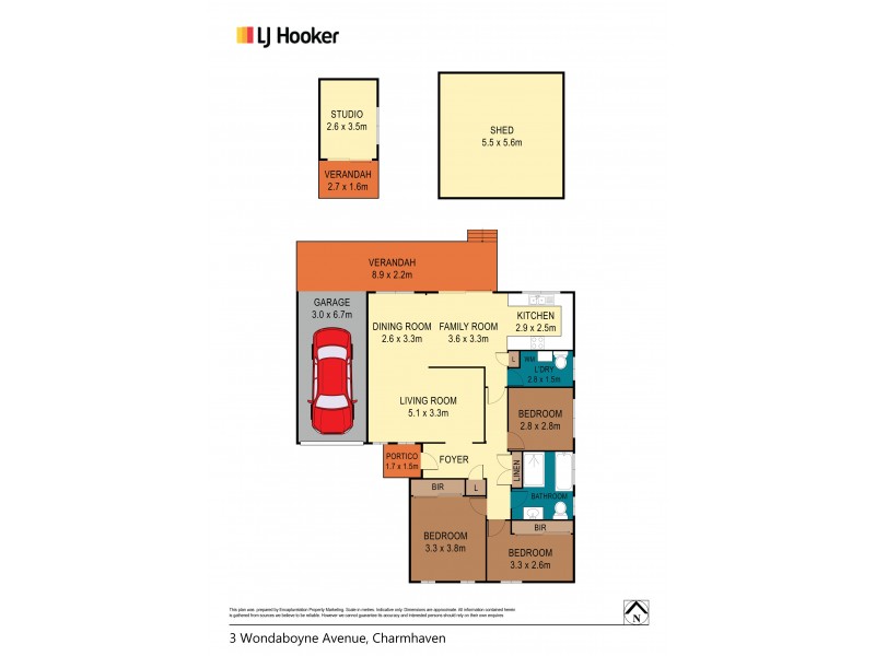 3 Wondaboyne Avenue, Charmhaven NSW 2263 Floorplan