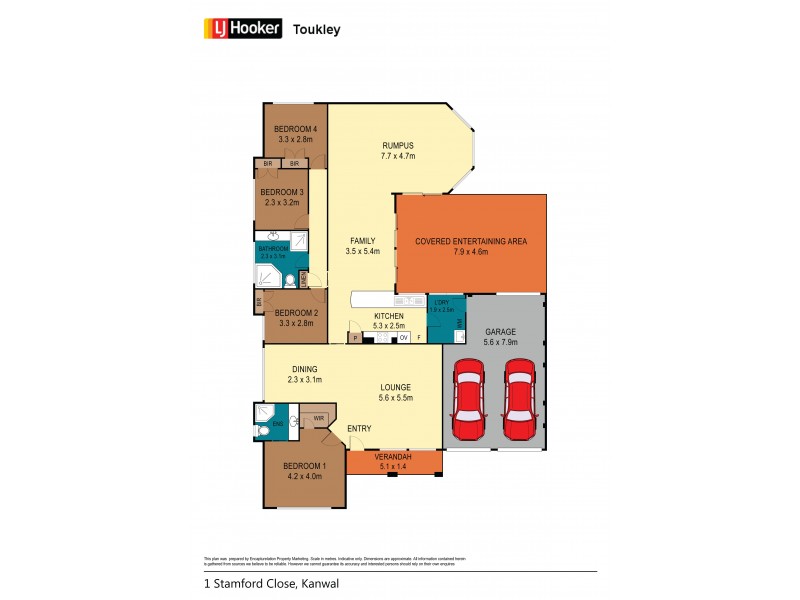 1 Stamford Close, Kanwal NSW 2259 Floorplan