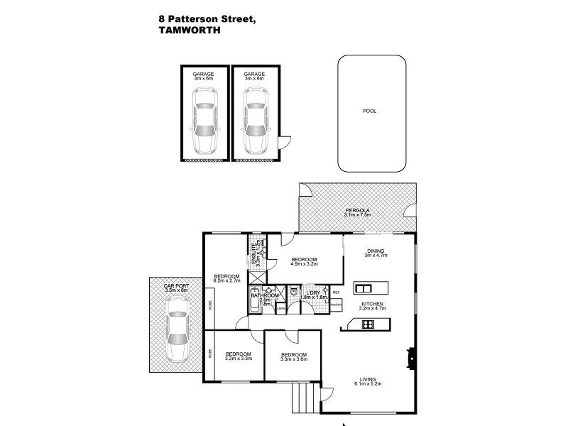 8 Patterson Street, Tamworth NSW 2340 Floorplan