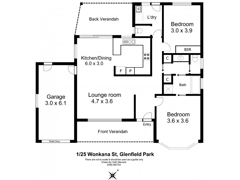 1/25 Wonkana Road, Glenfield Park NSW 2650 Floorplan
