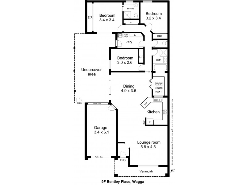 9F Bentley Place, Wagga Wagga NSW 2650 Floorplan
