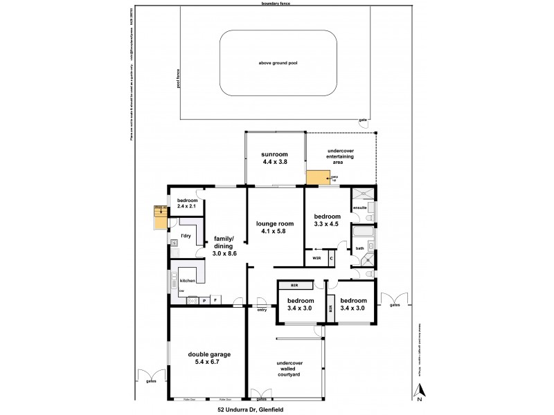 52 Undurra Drive, Glenfield Park NSW 2650 Floorplan
