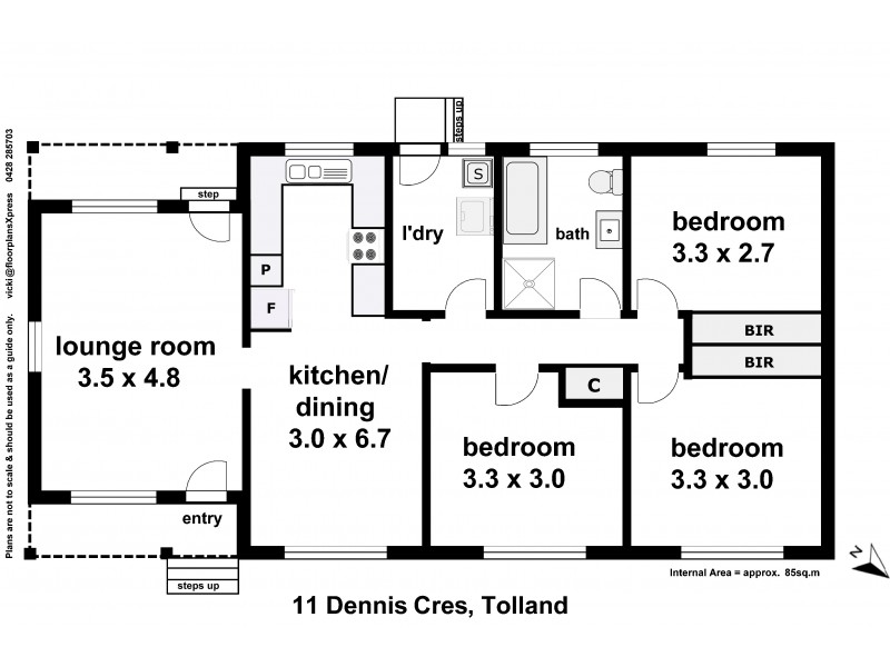 11 Dennis Crescent, Tolland NSW 2650 Floorplan