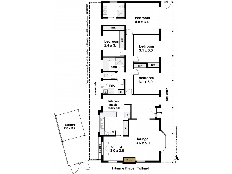 1 Jamie Place, Tolland NSW 2650 Floorplan