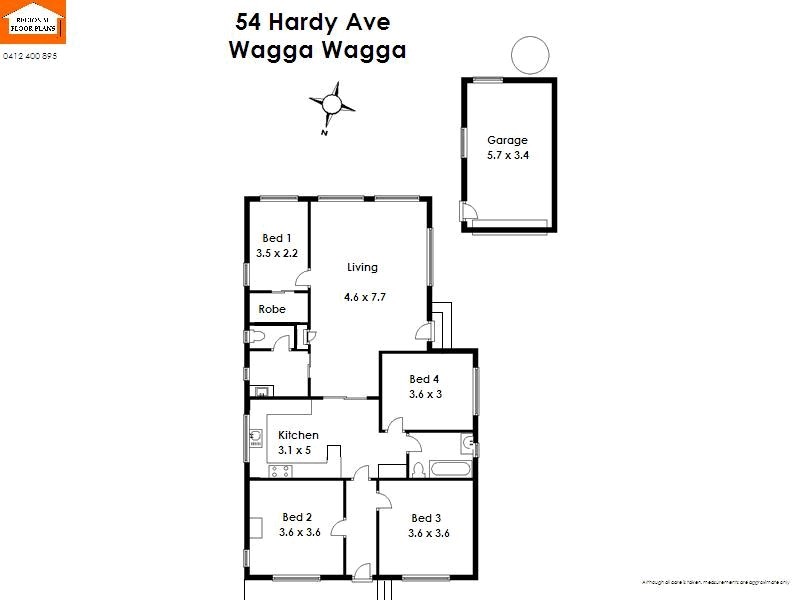 54 Hardy Avenue, Wagga Wagga NSW 2650 Floorplan
