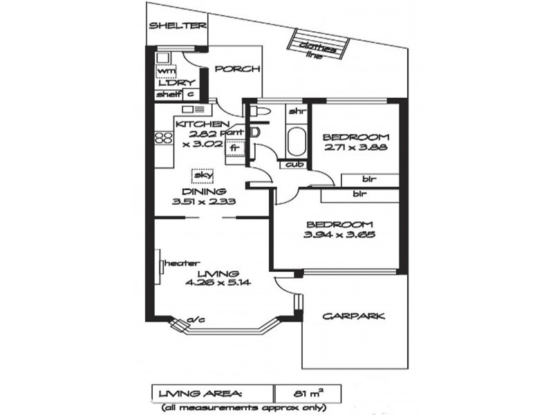 3/38 Moseley Street, Glenelg SA 5045 Floorplan