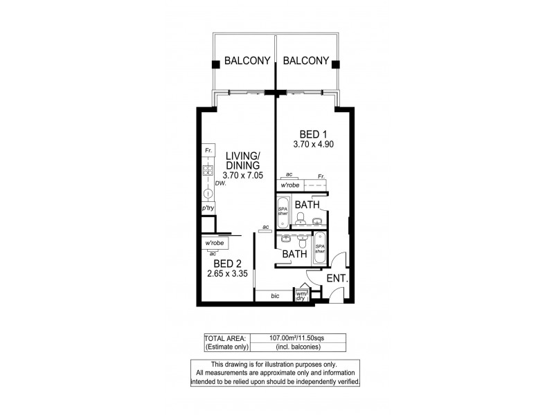 626/16 Holdfast Promenade, Glenelg SA 5045 Floorplan