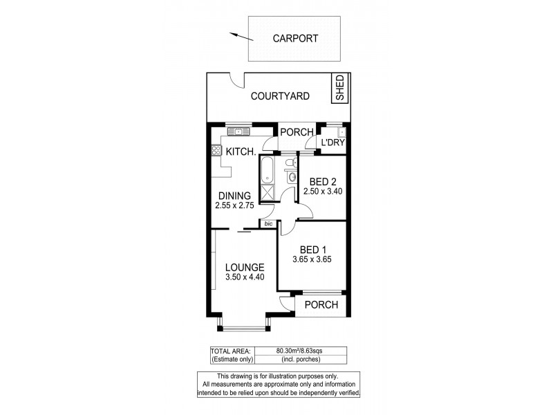 2/21 Caroona Avenue, Hove SA 5048 Floorplan
