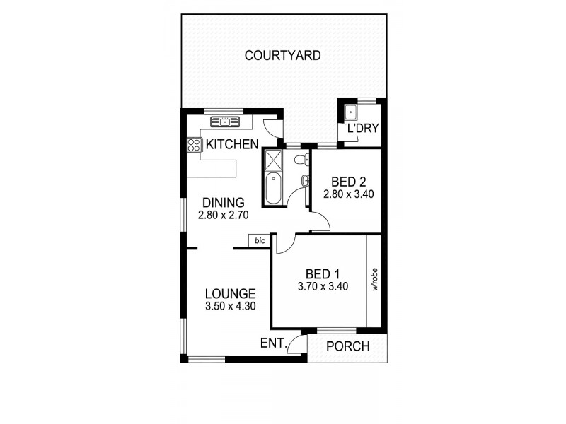 1/57-59 Wallala Avenue, Park Holme SA 5043 Floorplan