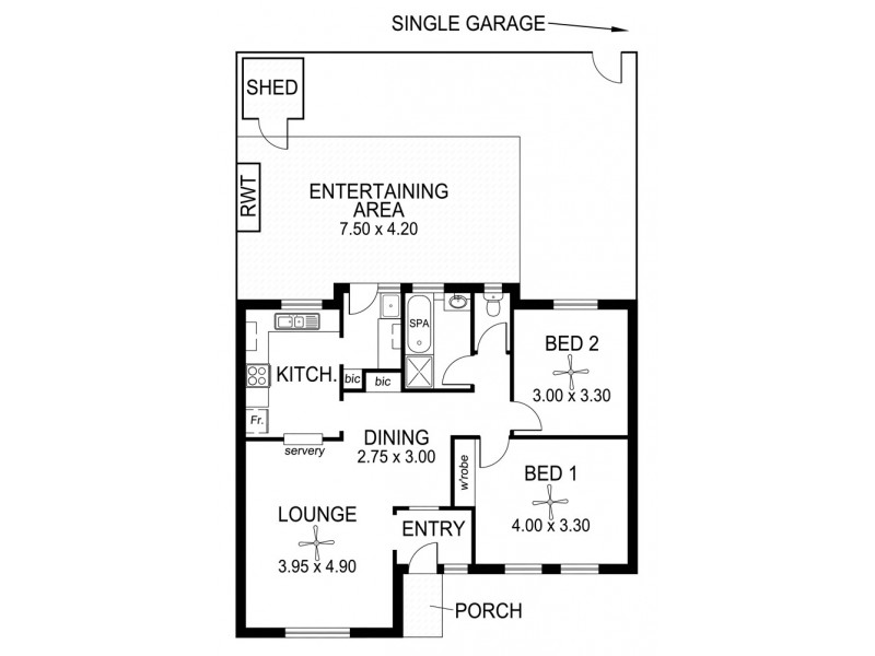 1/190 Morphett Road, Glengowrie SA 5044 Floorplan