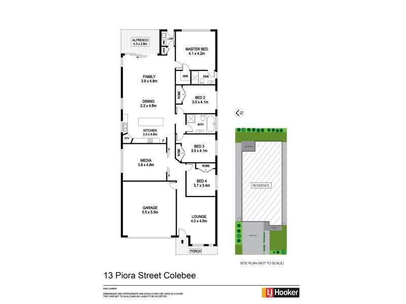 13 Piora Street, Colebee NSW 2761 Floorplan