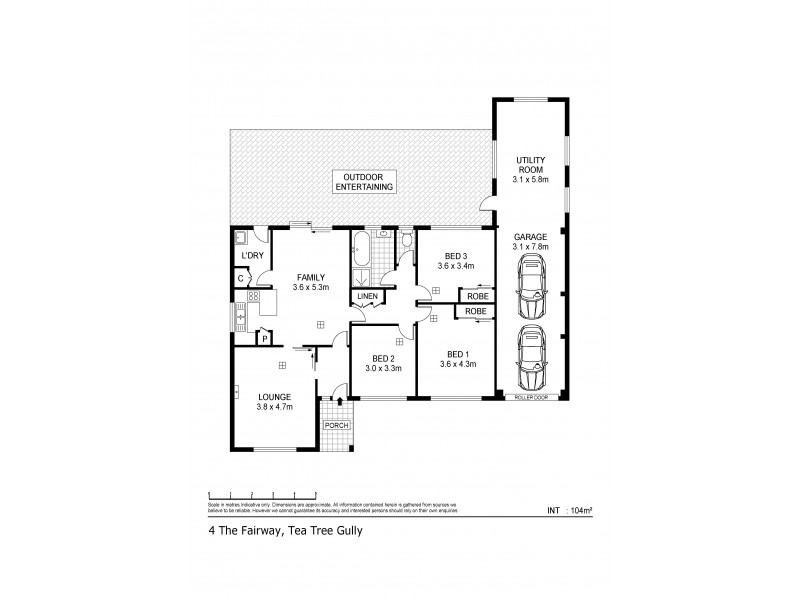 4 The Fairway, Tea Tree Gully SA 5091 Floorplan