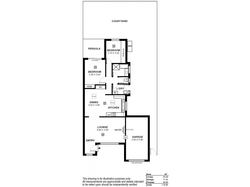 1/33 Doxiadis Street, St Agnes SA 5097 Floorplan