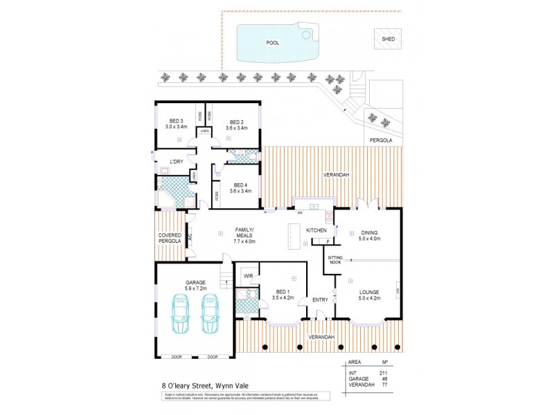 8 O’Leary Place, Wynn Vale SA 5127 Floorplan